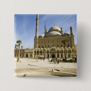 Badge Carré 5 Cm Égypte, Le Caire. L'imposante mosquée Mohammed Ali