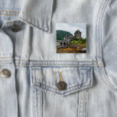 Badge Carré 5 Cm Eilean Donan Castle, Loch Duich - Ecosse, Royaume- (En situation)