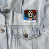 Badge Carré 5 Cm El día de Los Muertos (En situation)