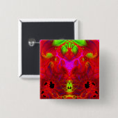 Badge Carré 5 Cm EL Diablo : Le bouton de diable (Devant & derrière)