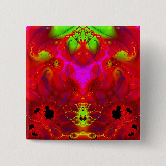 Badge Carré 5 Cm EL Diablo : Le bouton de diable (Devant)