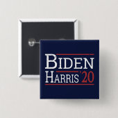 Badge Carré 5 Cm Election 2020 - Biden Harris I (Devant & derrière)