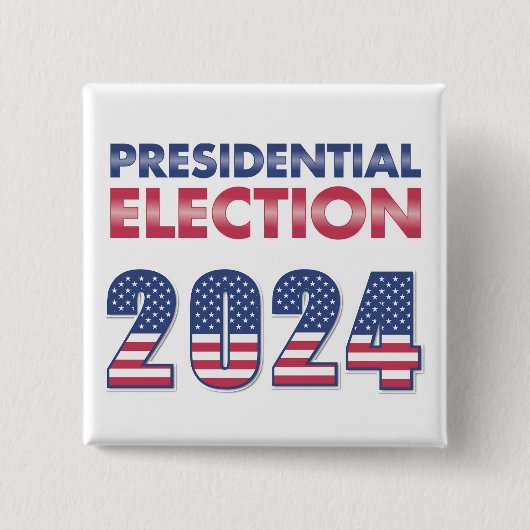 Badge Carré 5 Cm Élection présidentielle 2024 (Devant)
