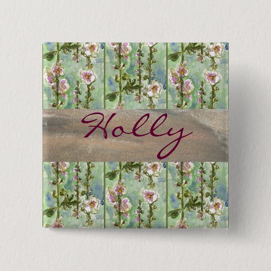 Badge Carré 5 Cm Élégant doux (Devant)