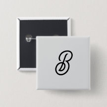Elégant minimaliste moderne initiale sur gris