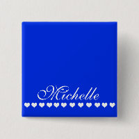 Élégant Monogramme Coeurs blancs Royal Blue