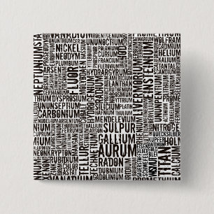 Badge Carré 5 Cm Éléments chimiques