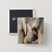 BADGE CARRÉ 5 CM ÉLÉPHANT (Devant & derrière)