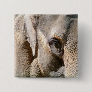 BADGE CARRÉ 5 CM ÉLÉPHANT