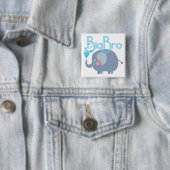 Badge Carré 5 Cm Elephant Big Bro (En situation)