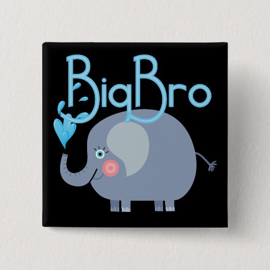 Badge Carré 5 Cm Elephant Big Bro (Devant)