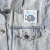 Badge Carré 5 Cm Elephant Big Sis (En situation)