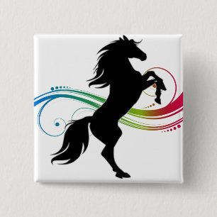 Badge Carré 5 Cm Élevage coloré