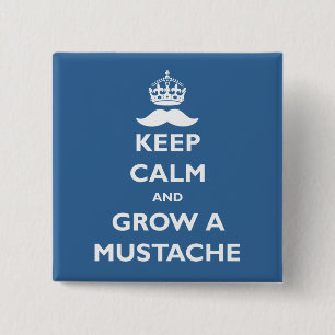Badge Carré 5 Cm Élevez une moustache