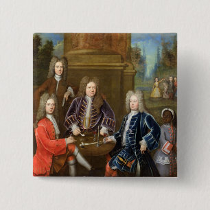 Badge Carré 5 Cm Elihu Yale (1648-1721) le deuxième duc de Devonsh