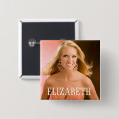 BADGE CARRÉ 5 CM ELIZABETH (Devant & derrière)