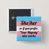 Badge Carré 5 Cm Elle/elle (Devant & derrière)