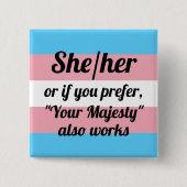 Badge Carré 5 Cm Elle/elle (Devant)