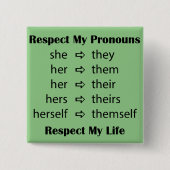 Badge Carré 5 Cm Elle - > ils (Devant)