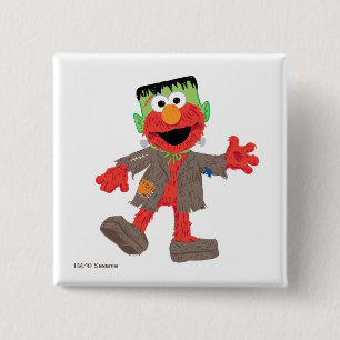Badge Carré 5 Cm Elmo Costume de Frankenstein