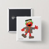 Badge Carré 5 Cm Elmo | Déguisement de Frankenstein (Devant & derrière)