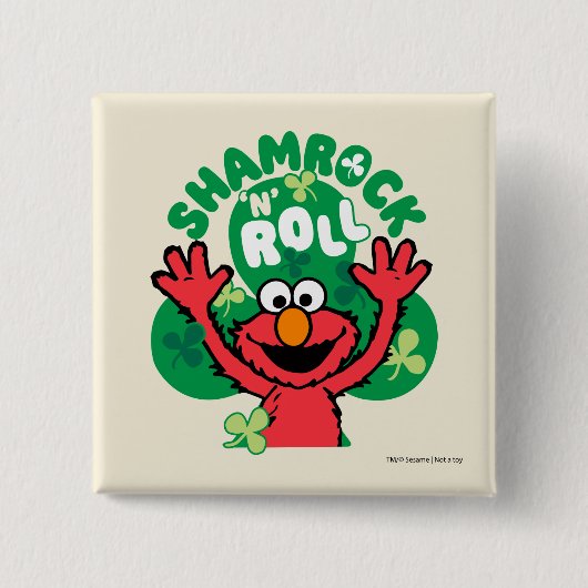 Badge Carré 5 Cm Elmo | Rouleau "N" shamrock (Devant)