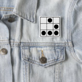 Badge Carré 5 Cm Emblème de pirate informatique (En situation)