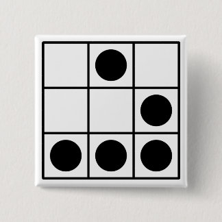 Badge Carré 5 Cm Emblème de pirate informatique