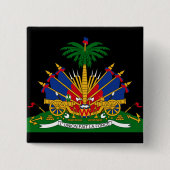 Badge Carré 5 Cm emblème haïti (Devant)