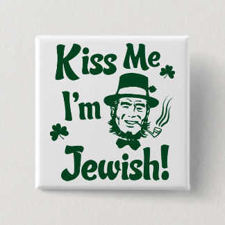 Badge Carré 5 Cm Embrassez-moi, je suis juif