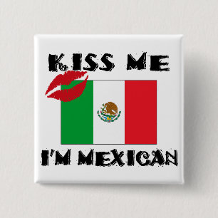 Badge Carré 5 Cm Embrassez-moi que je suis mexicain