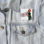 Badge Carré 5 Cm Emmenez-moi à Hollywood (En situation)