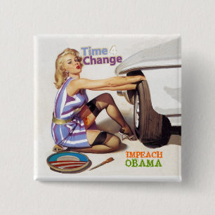 Badge Carré 5 Cm Empêcher Obama