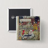 Badge Carré 5 Cm Empereur Babur (Devant & derrière)