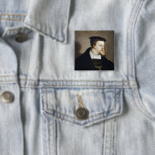 Badge Carré 5 Cm Empereur romain saint de Charles V (En situation)