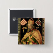 Badge Carré 5 Cm Empereur Sigismund, empereur romain saint (Devant & derrière)