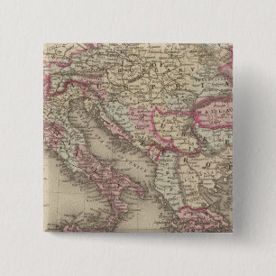 Badge Carré 5 Cm Empire autrichien, Italie, Turquie en Europe, Grè