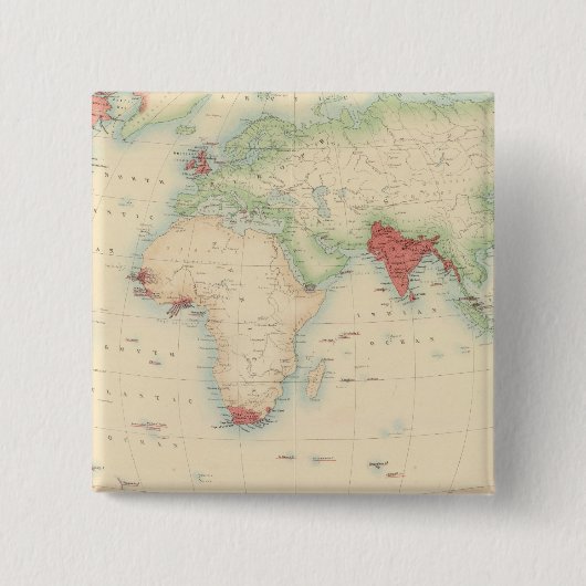 Badge Carré 5 Cm Empire britannique (Devant)