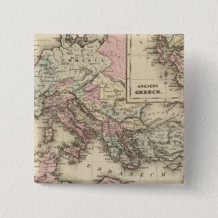 Badge Carré 5 Cm Empire romain, Grèce