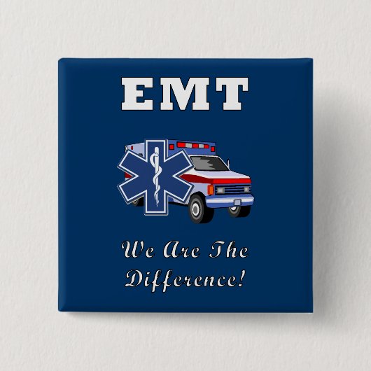 Badge Carré 5 Cm EMT nous sommes la différence (Devant)