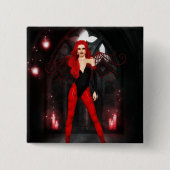 Badge Carré 5 Cm Enchanteuse d'aile de sang (Devant)