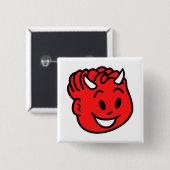 Badge Carré 5 Cm Enfant diable (Devant & derrière)