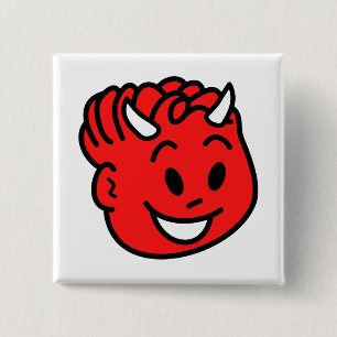 Badge Carré 5 Cm Enfant diable