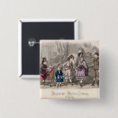 Badge Carré 5 Cm Enfants au jeu (Devant & derrière)