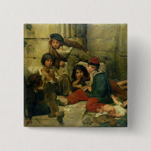 Badge Carré 5 Cm Enfants des rues de Paris, 1852