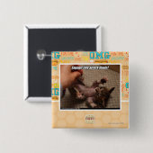 Badge Carré 5 Cm Engagez le mode minuscule d'attaque ! (Devant & derrière)