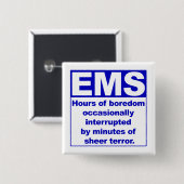 Badge Carré 5 Cm Ennui/terreur (Devant & derrière)