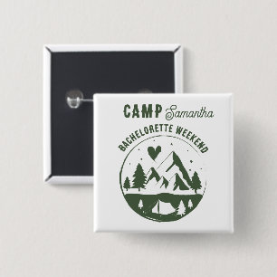 Badge Carré 5 Cm Enterrement de vie de jeune fille Camping Bach Wee