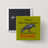 Badge Carré 5 Cm entrailles de bouton (Devant & derrière)