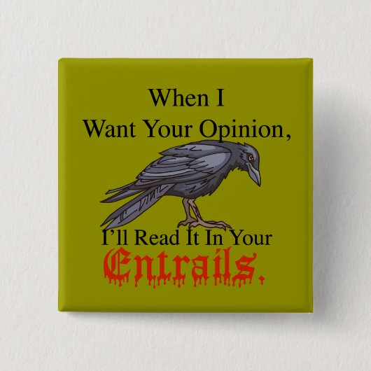 Badge Carré 5 Cm entrailles de bouton (Devant)